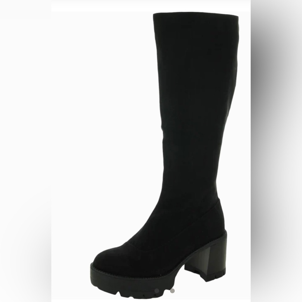 Suede platform boots